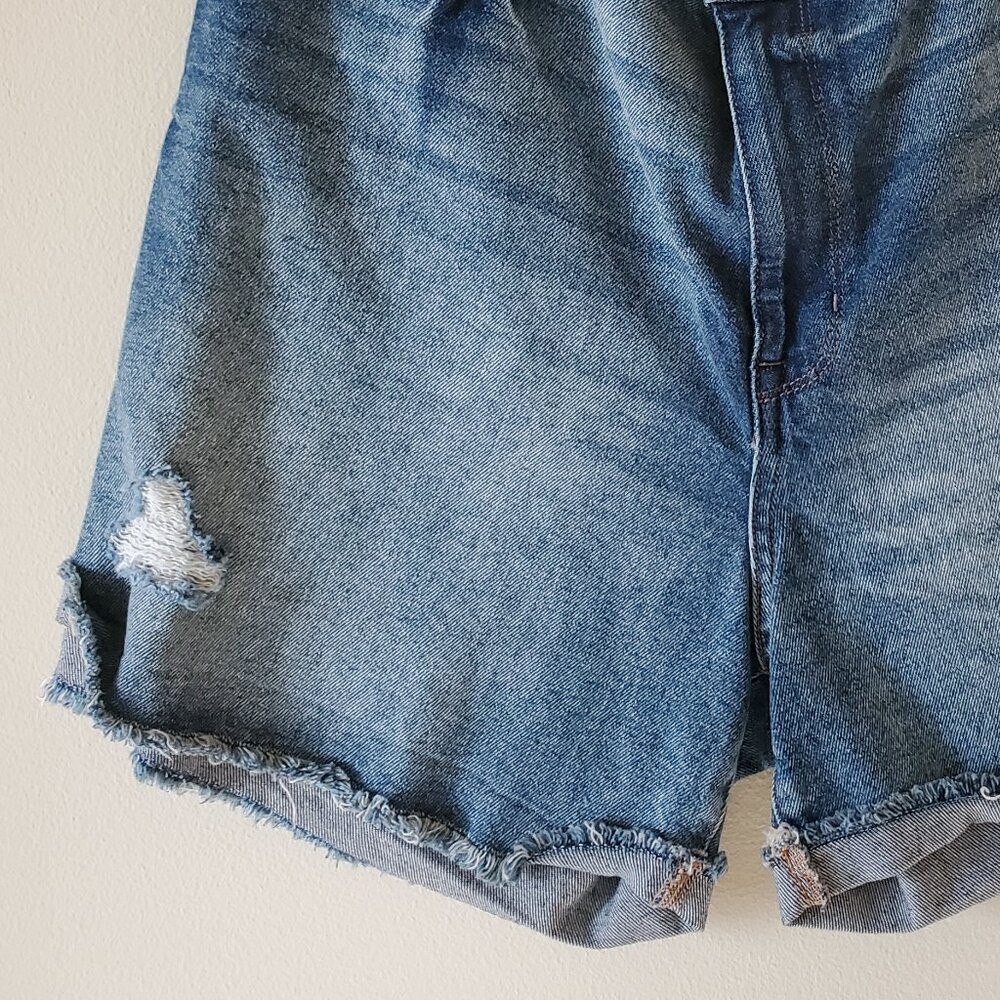 Arizona Women's Dark Torn Hi Rise Midi Jeans SZ 19 - Picture 6 of 8